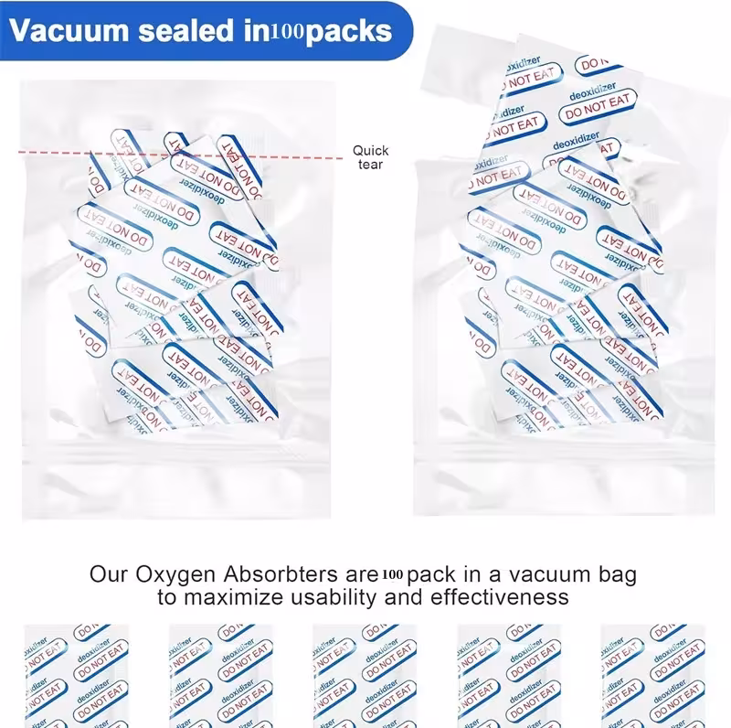 Oxygen absorbers for food