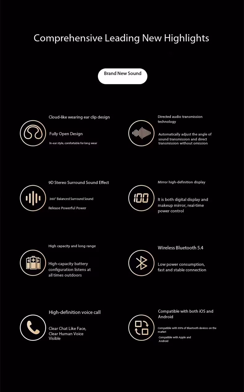 belaidžiai Bluetooth ausų klipai