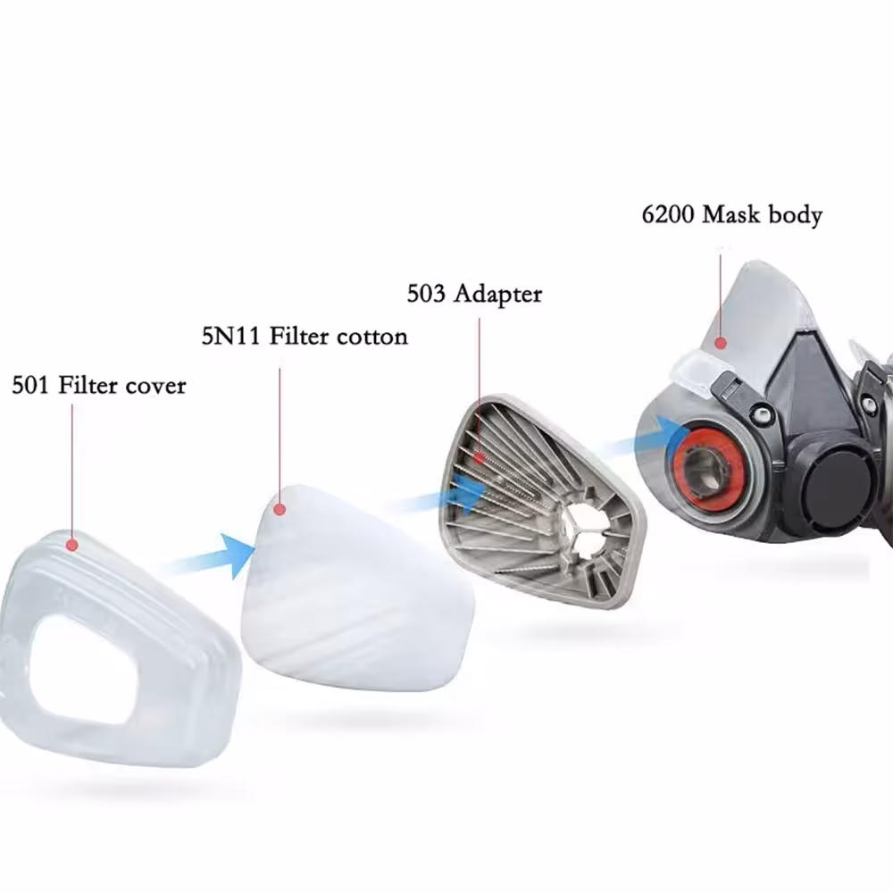 half-face respirator for fumes