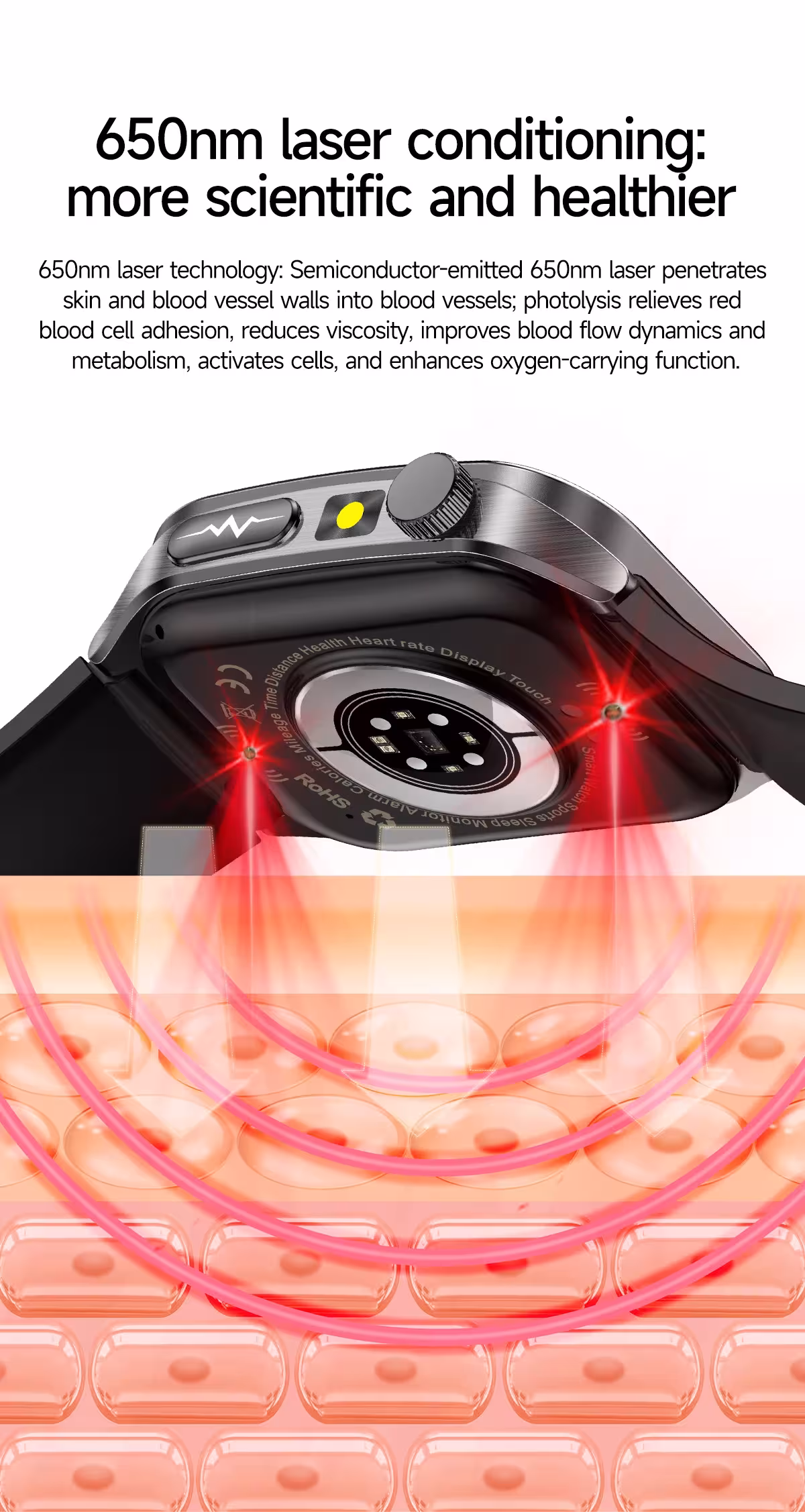 láser terapia reloj inteligente