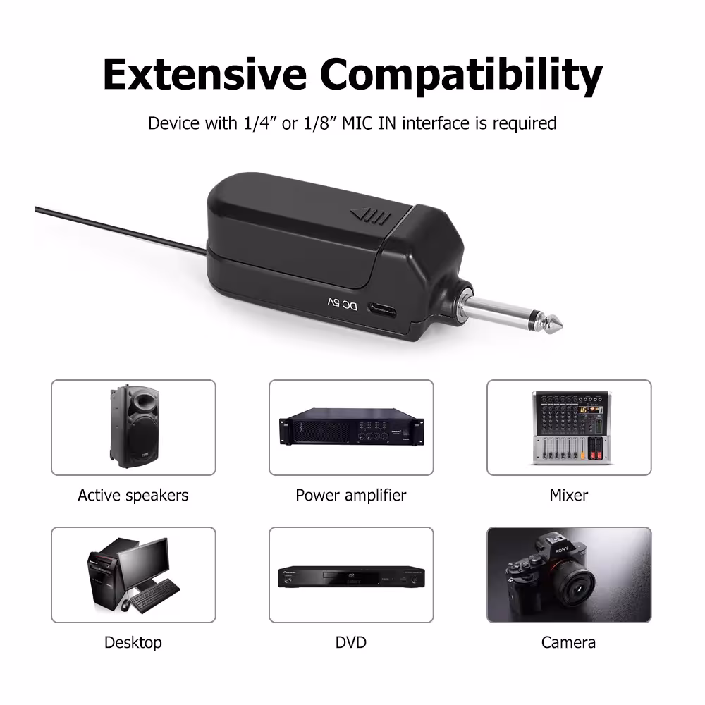 sistema microfono wireless UHF