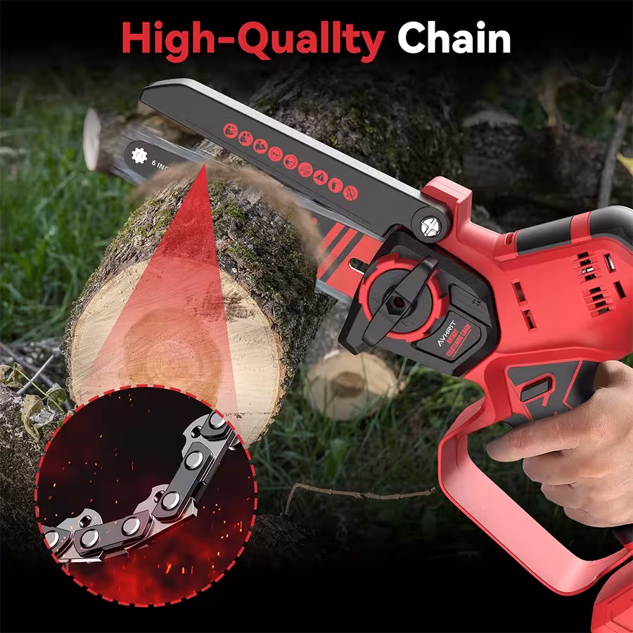 wireless chainsaw 6 inches