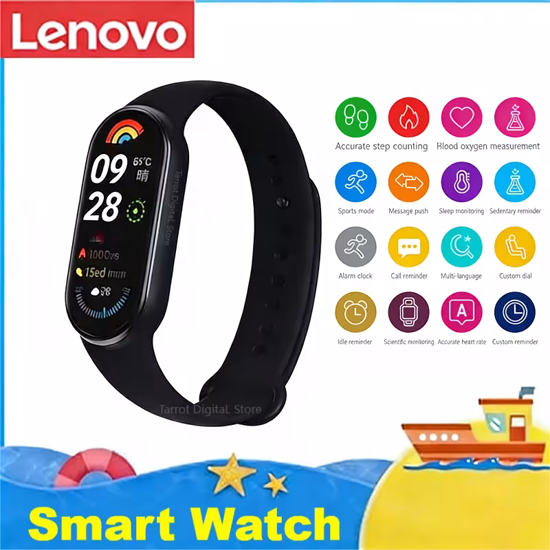 Lenovo Smart Watch 1.62 colių ekranas sporto fitneso tracker širdies ritmo monitorius