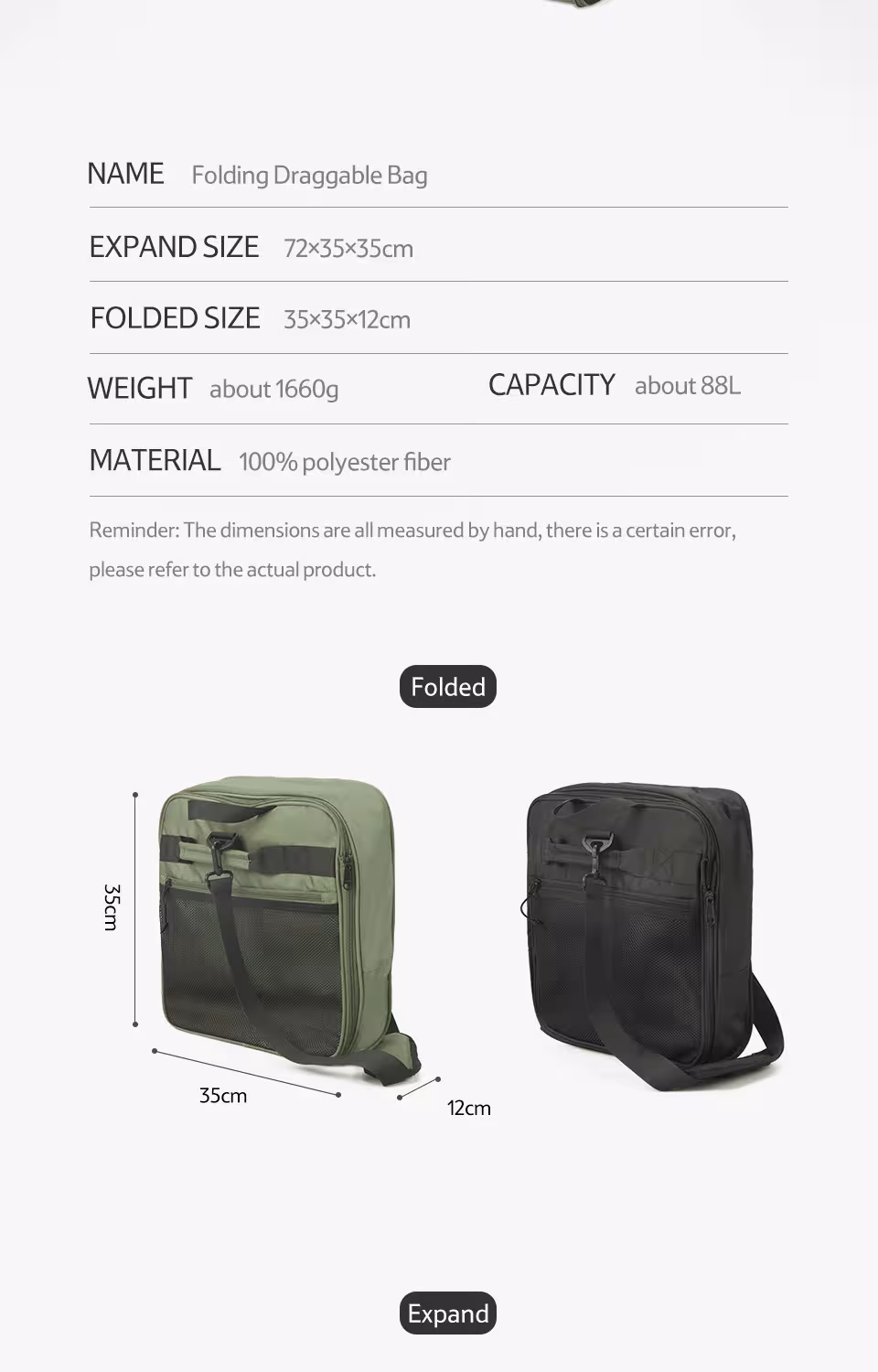 sac de voyage pliable