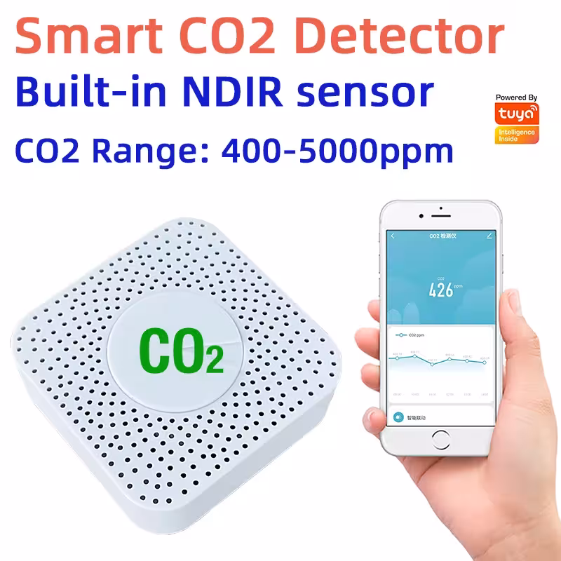 Tuya Smart WiFi ZigBee CO2 Detector for Air Quality for Home and Schools