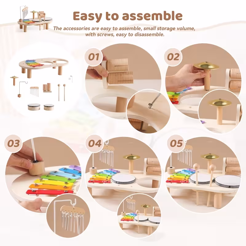 Juguetes musicales de madera para niños