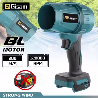 Gisam 200M/S Brushless Elektrinis Ventiliatorius Turbo Jet 1500W Makita 18V