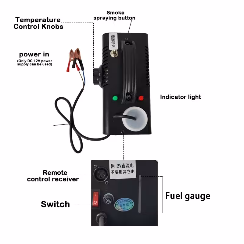 Machine à fumée 12V
