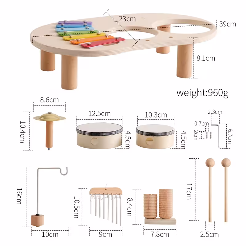 Juguetes musicales de madera para niños
