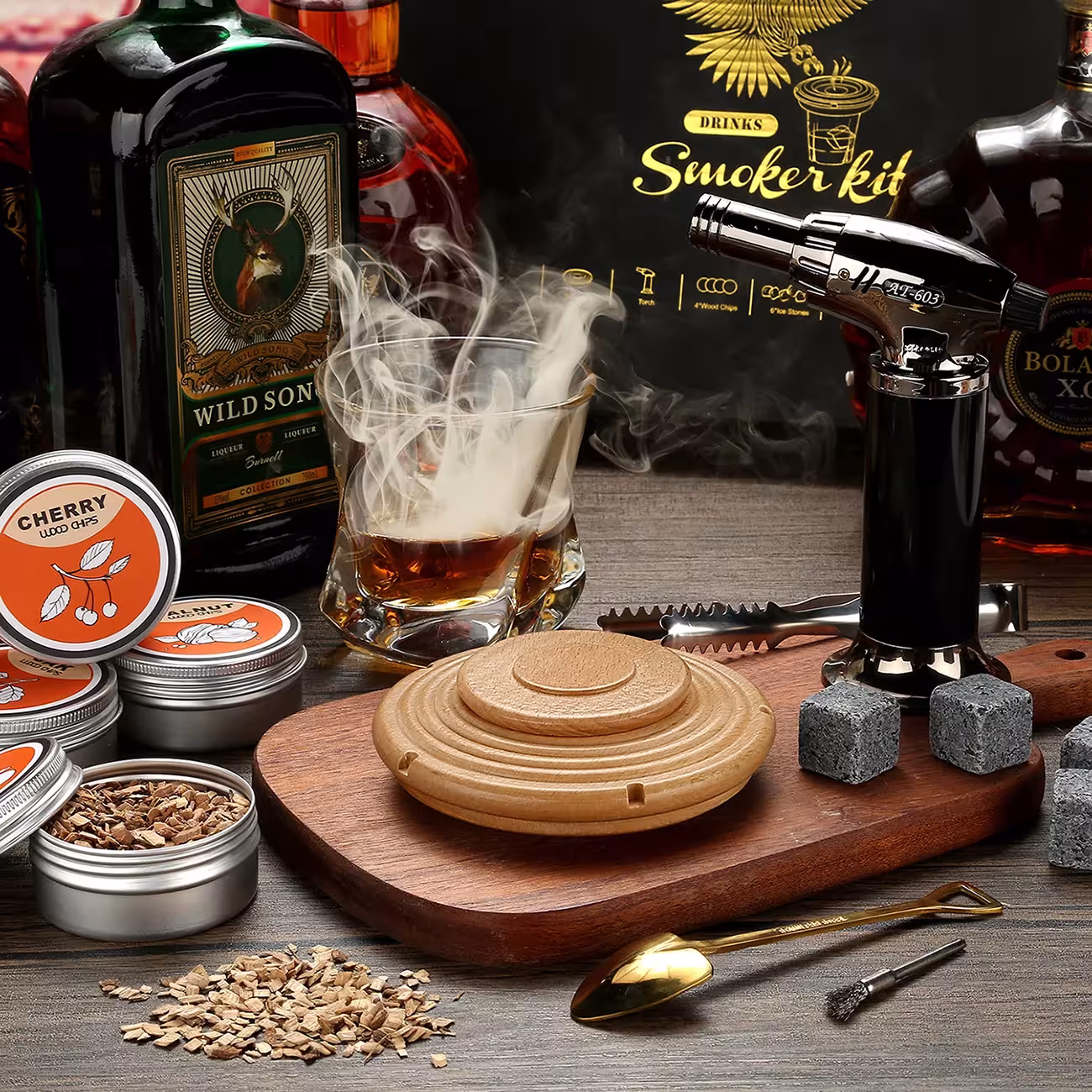 kit de ahumado de cócteles
