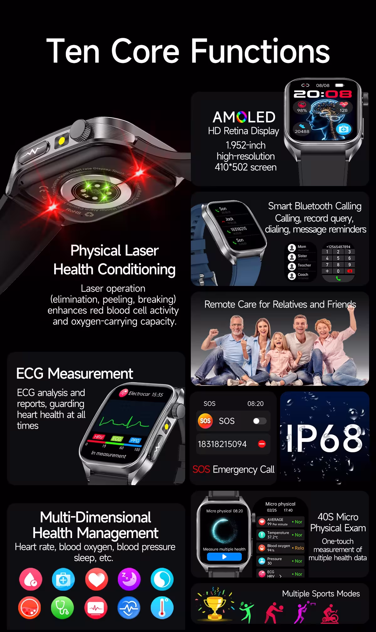 láser terapia reloj inteligente