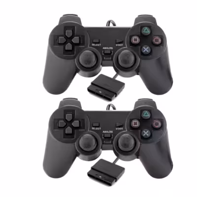 Laidinis valdiklis PlayStation 2 PS2 Dualshock vibracija žaidimų kontroleris