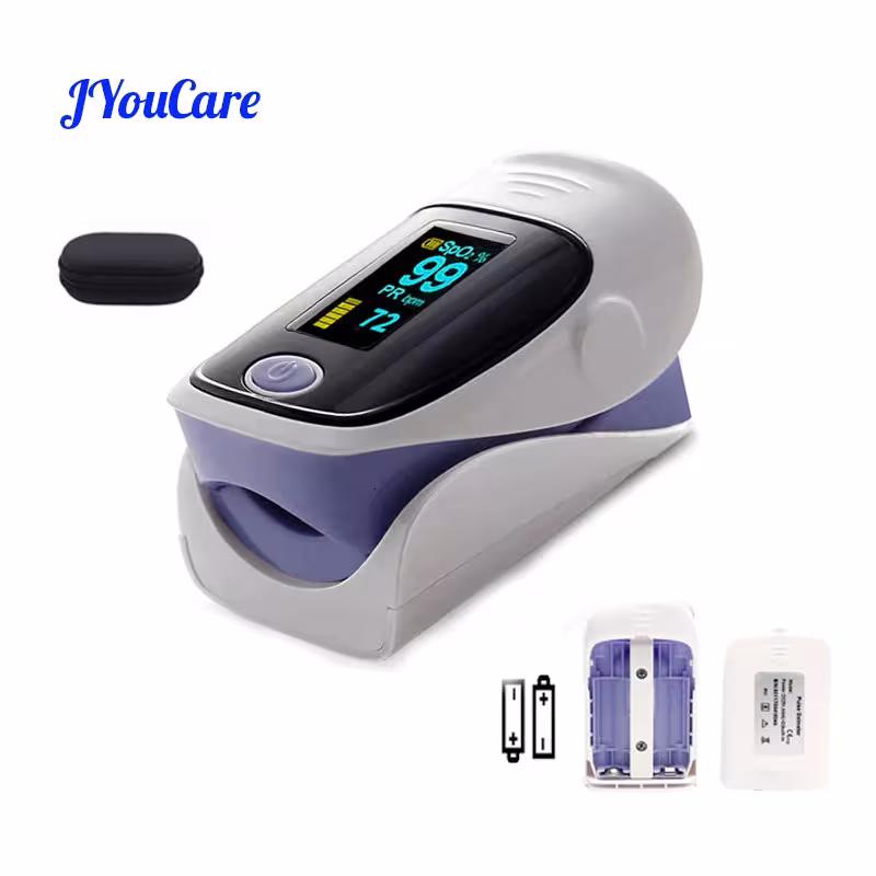 Pulsossimetro digitale da dito JYouCare OLED SPO2 PR monitoraggio salute
