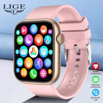 LIGE Smart Clock für Frauen mit Bluetooth-Anrufen mit vollem Touchscreen