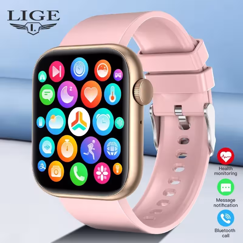 L'horloge intelligente LIGE pour les femmes avec des appels Bluetooth plein écran tactile