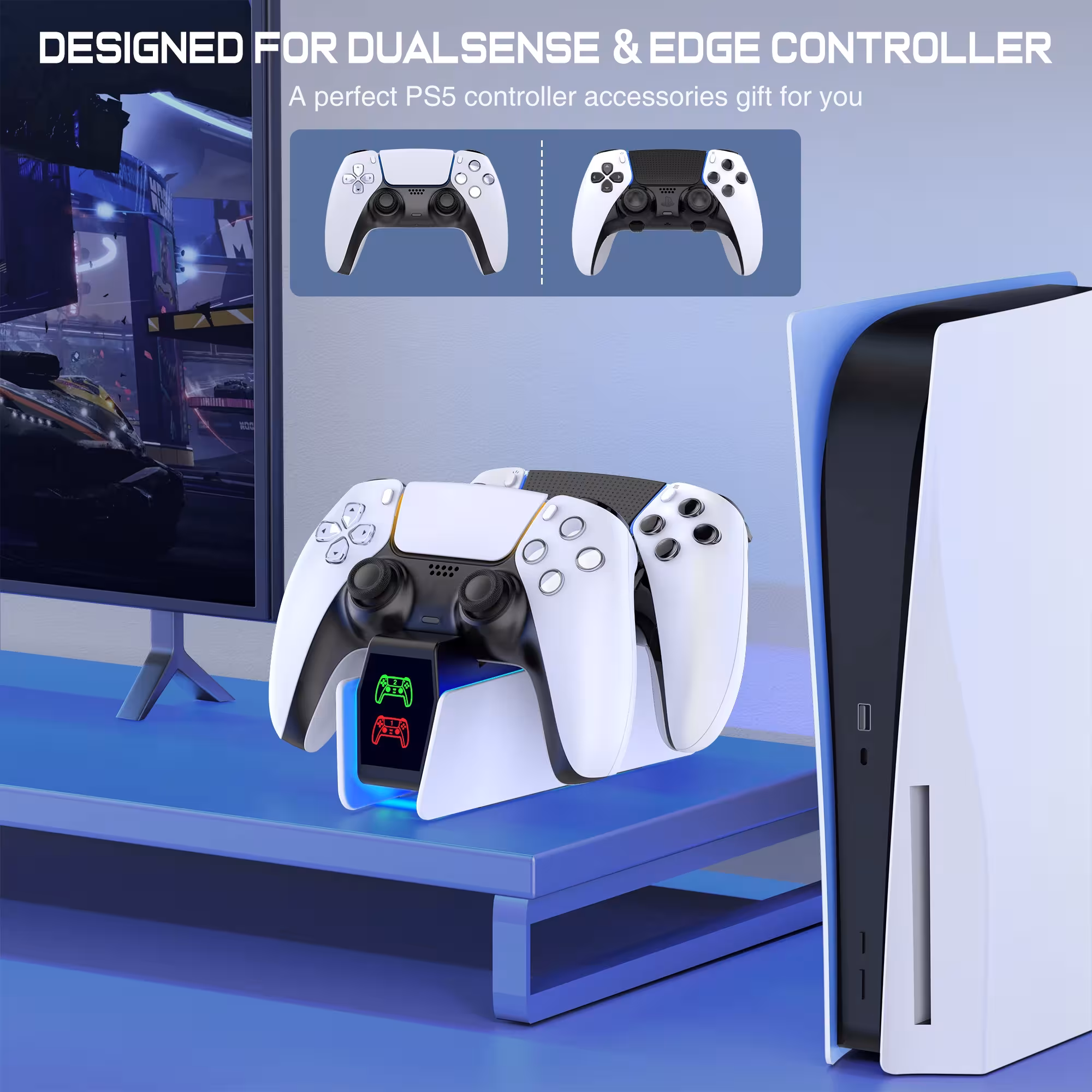 Station de charge RVB pour manette PS5