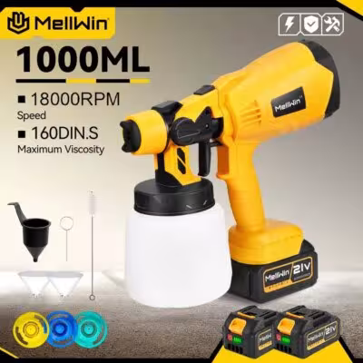 MELLWIN 1000ML Ametrallador eléctrico sin batería de cable Makita 18V
