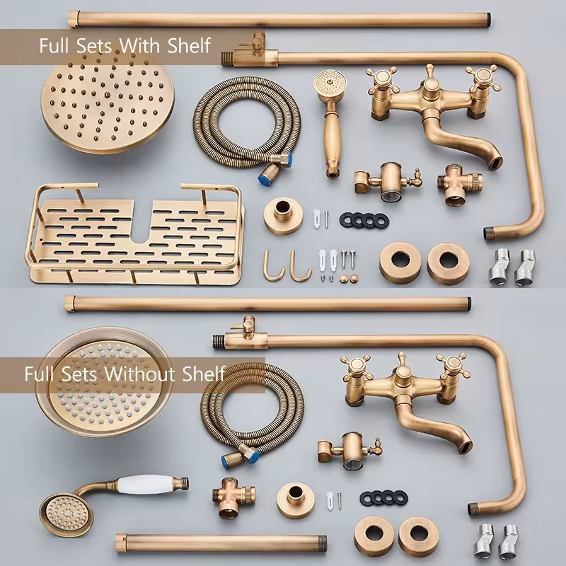 antique shower set