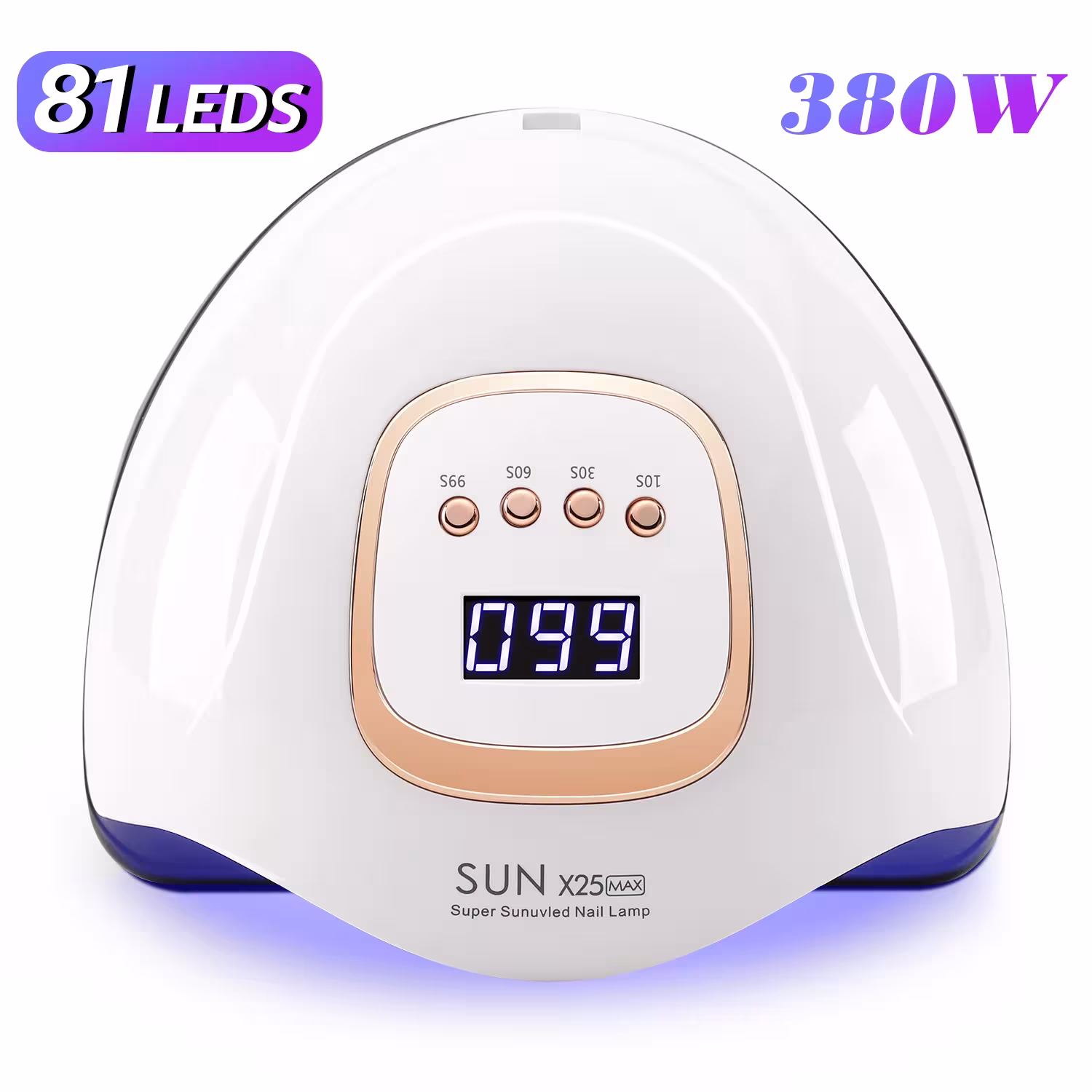 380W UV LED nagų lempa 81 LED žibintais greitam džiovinimui su ekranu