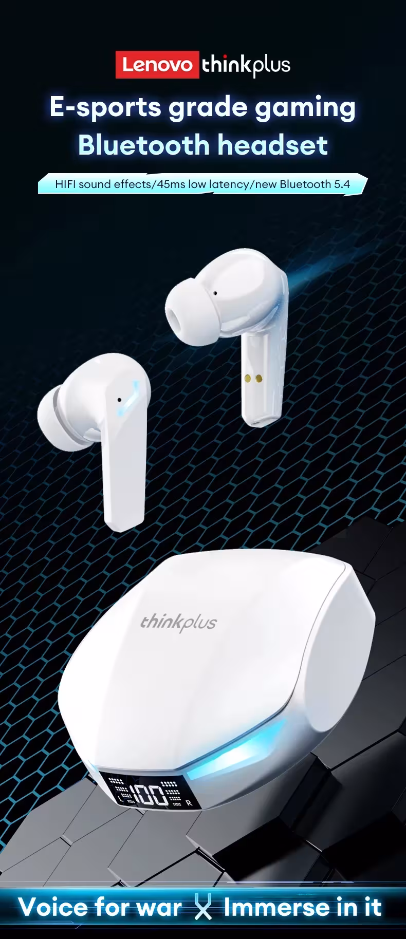 Écouteurs Bluetooth Lenovo XT53