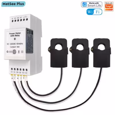 Compteur de puissance intelligent en trois phases WiFi 80A