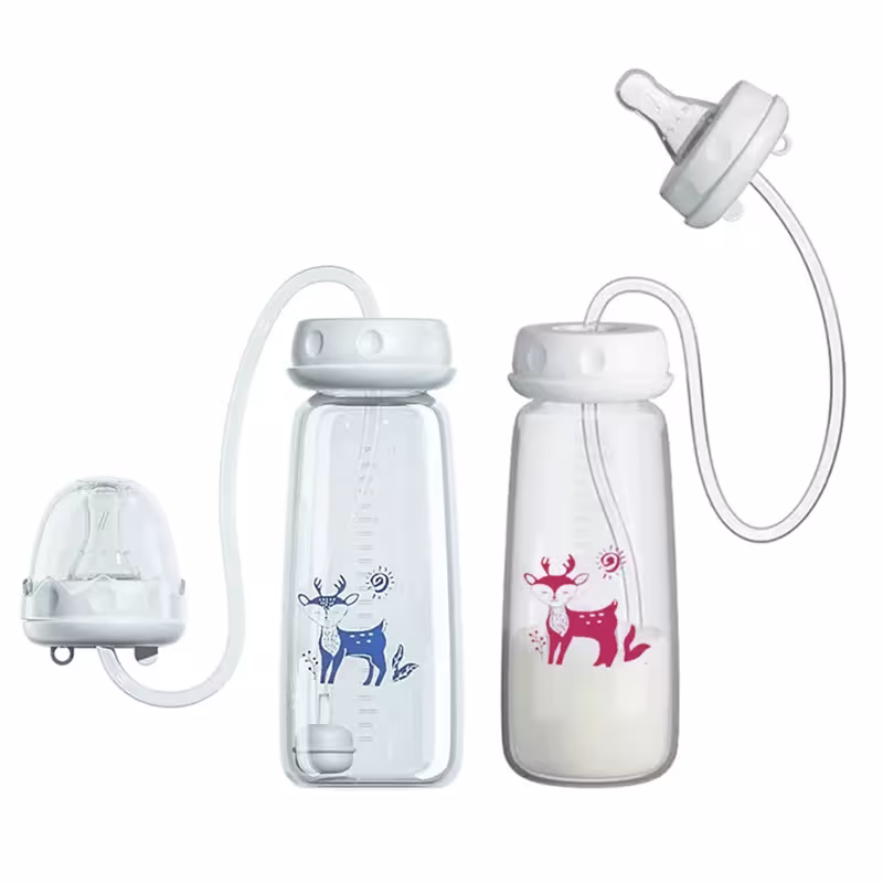 BornBL 6 mois + 240ml sans bouteille d'alimentation pour bébé PP main avec système anti-plastique