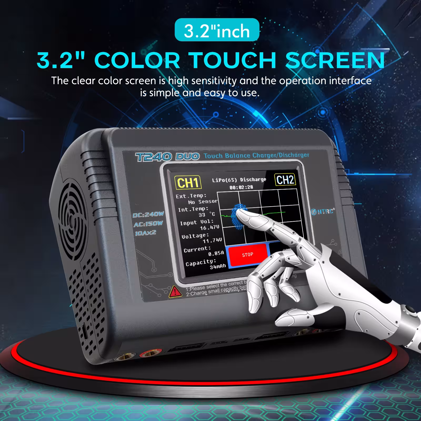 RC įkrautuvas 240W