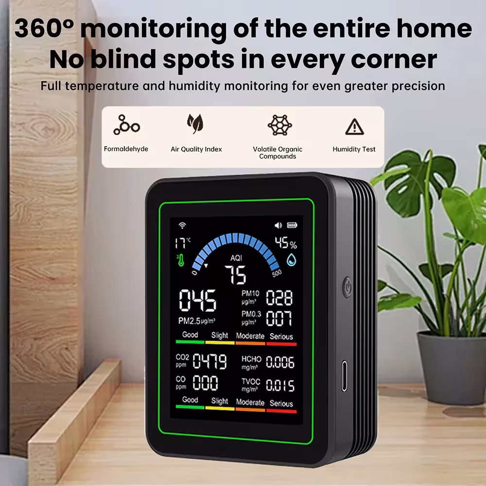 medidor de calidad del aire WiFi