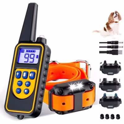 Collier électrique de respiration chien avec télécommande 875 mètres