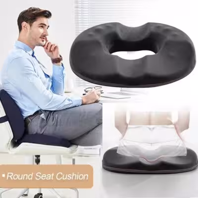 Confort Oreiller Donut pour les jambes en mousse mémoire et les douleurs au dos