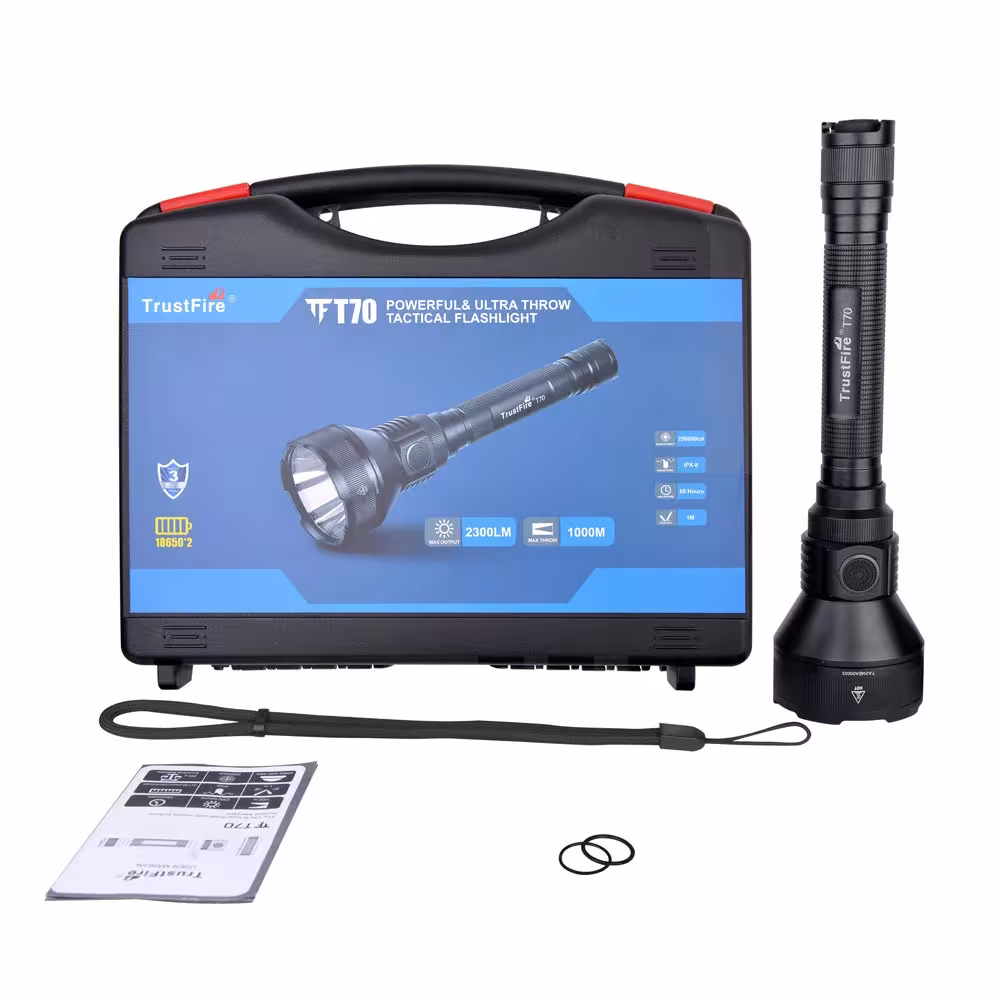 Trustfire T70 powerful light for hunting 1000 meters 2300 lumen LED