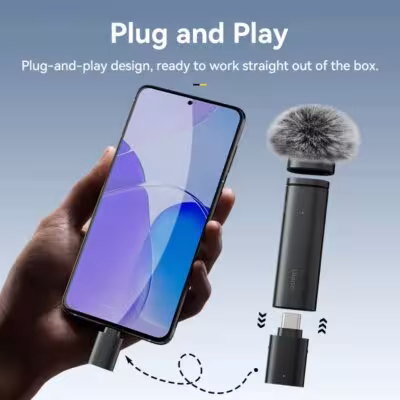 Ulanzi VM-10 sistema de micrófono lavalier inalámbrico para iPhone Android para transmisiones