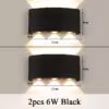 2 unidades - 6W - negro
