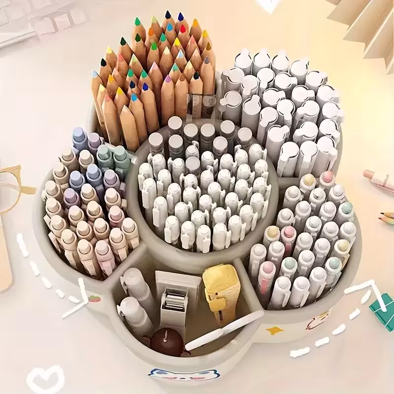 pot à crayons rotatif