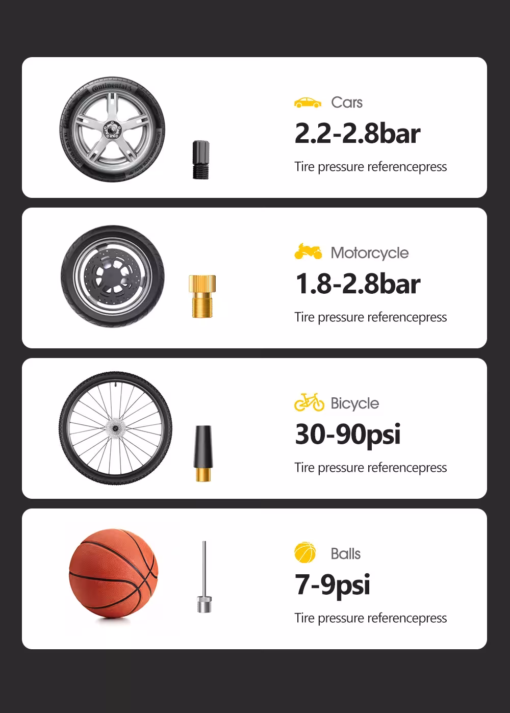 automobilio padangų pompa 12V