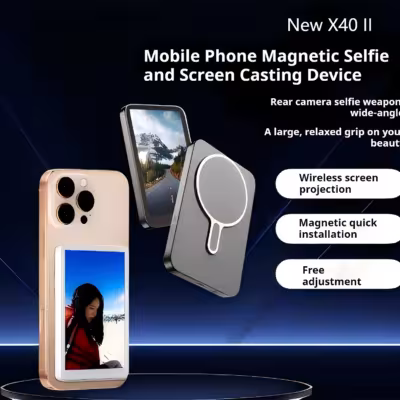 Support de téléphone magnétique 4K pour transmission avec grand-angle et autofocus