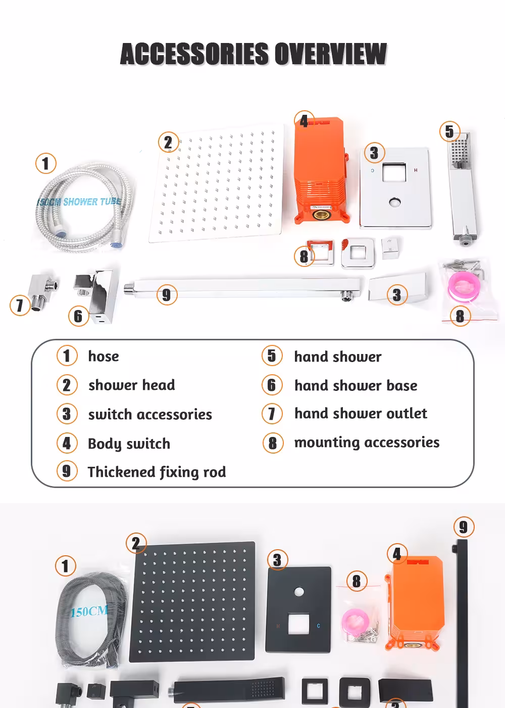 concealed shower system