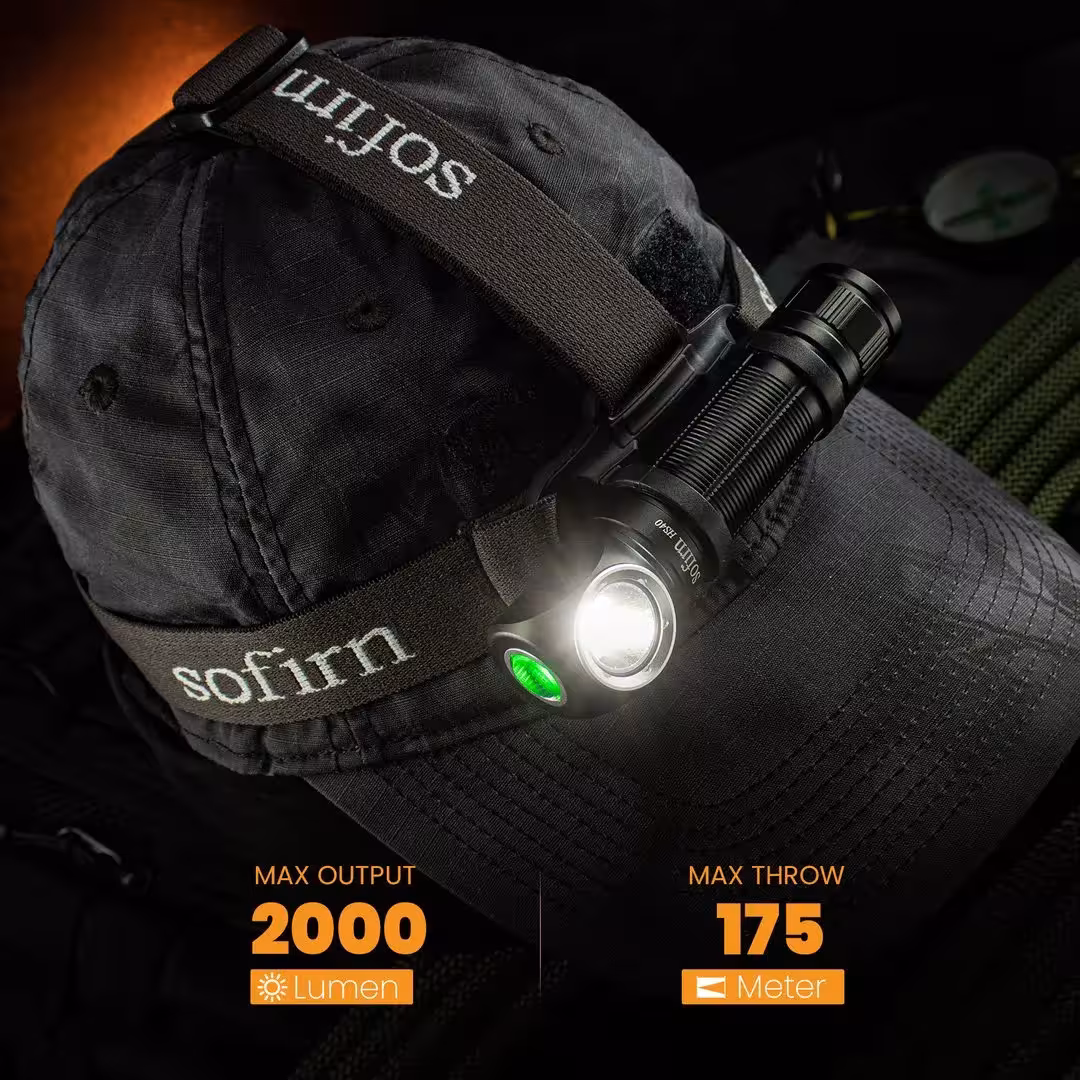 LED headlamp USB C