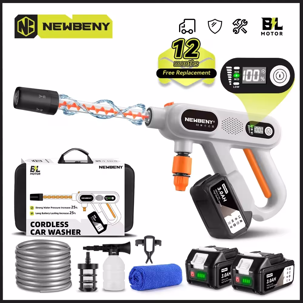 NEWBENY 220 Bar 5 In 1 lavatrice wireless ad alta pressione con batteria Makita 18V