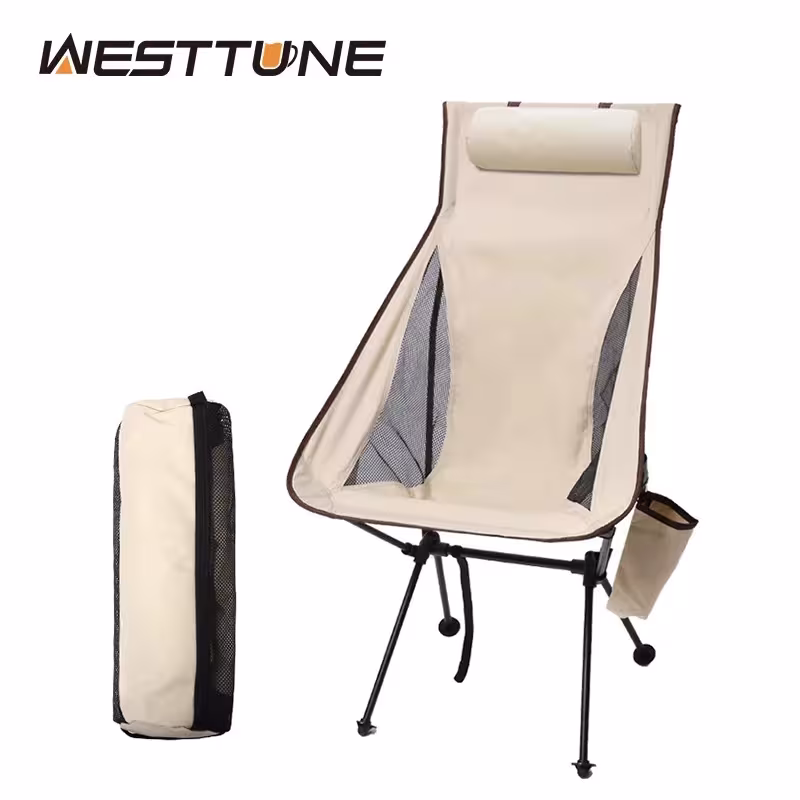 WESTTUND Portable Folding Camping chair with Head Selection Light Aluminium