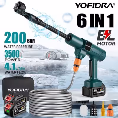 YOFIDRA 200Bar Brush detersivo ad alta pressione brushless Makita 21V