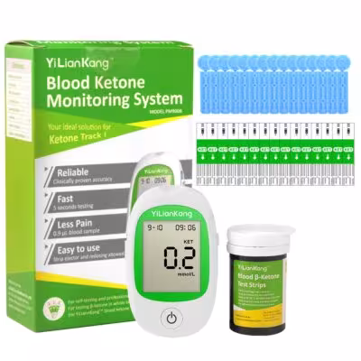 Prueba de Keton para la sangre KetoBM conjunto completo de dietas de ketone para medir