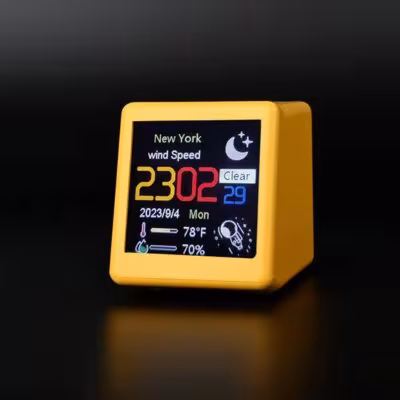 Reloj de clima inteligente WiFi álbum electrónico de fotos animado pantalla
