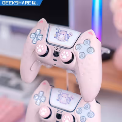 Plateau de commande GeekSare PS5 avec couvercles de pouce en silicone