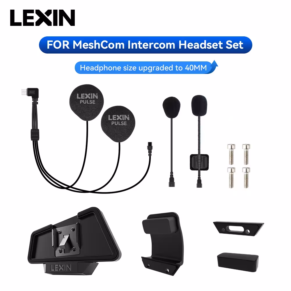 Écouteurs et pince LEXIN MeshCom 40MM pour casque avec réduction de bruit