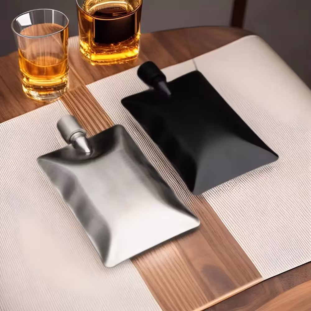 flat wine bottle