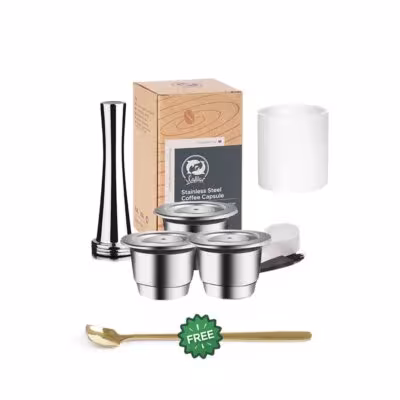 Nespresso reusable coffee pod capsule stainless steel rich crema