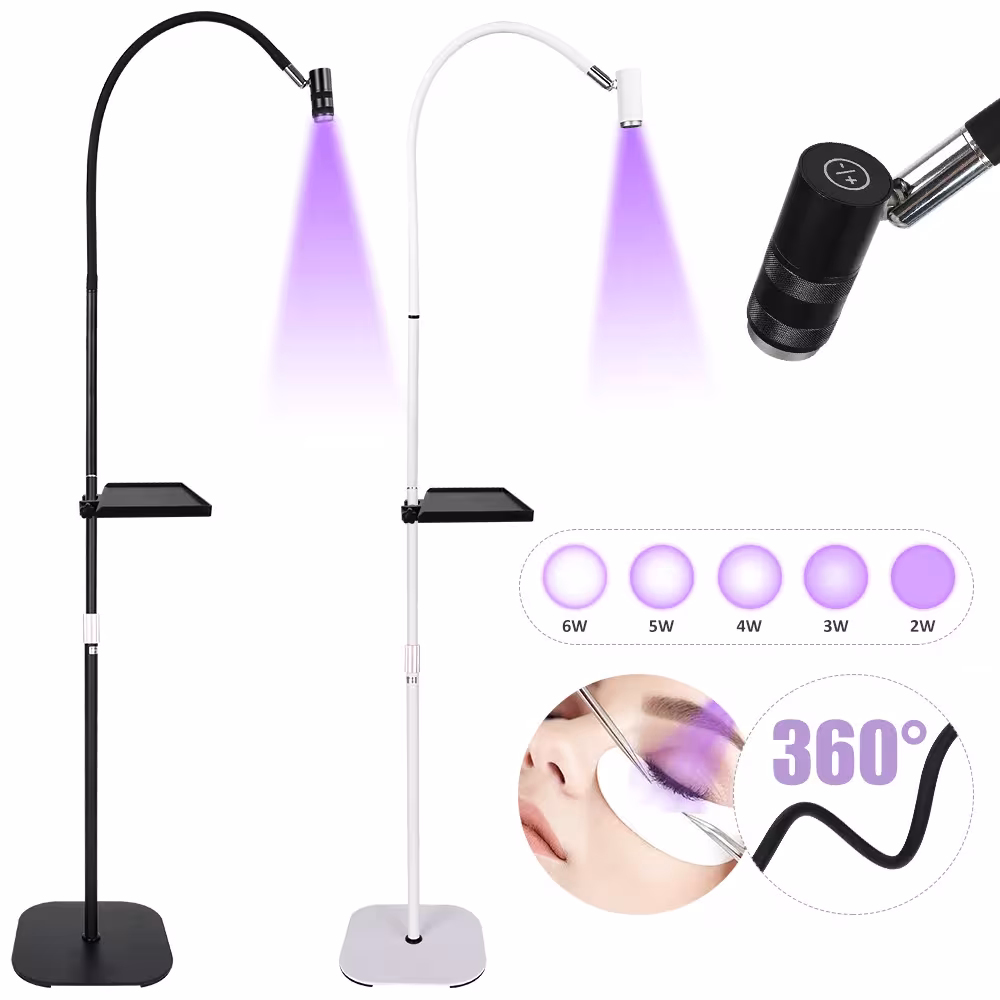 6W UV LED Blakstienų Šviesa Nagų Lampa su Pėdos Valdymu
