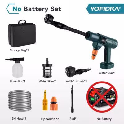 Nettoyeur haute pression sans fil YOFIDRA 200Bar 3500W Makita 21V