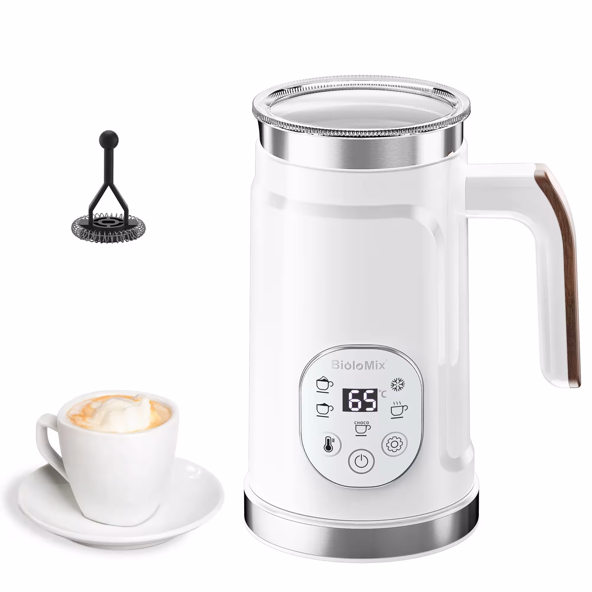 BioloMix Aggiornamento 5-in-1 LED Touch Screen Milk Foam Apparatus Coffee